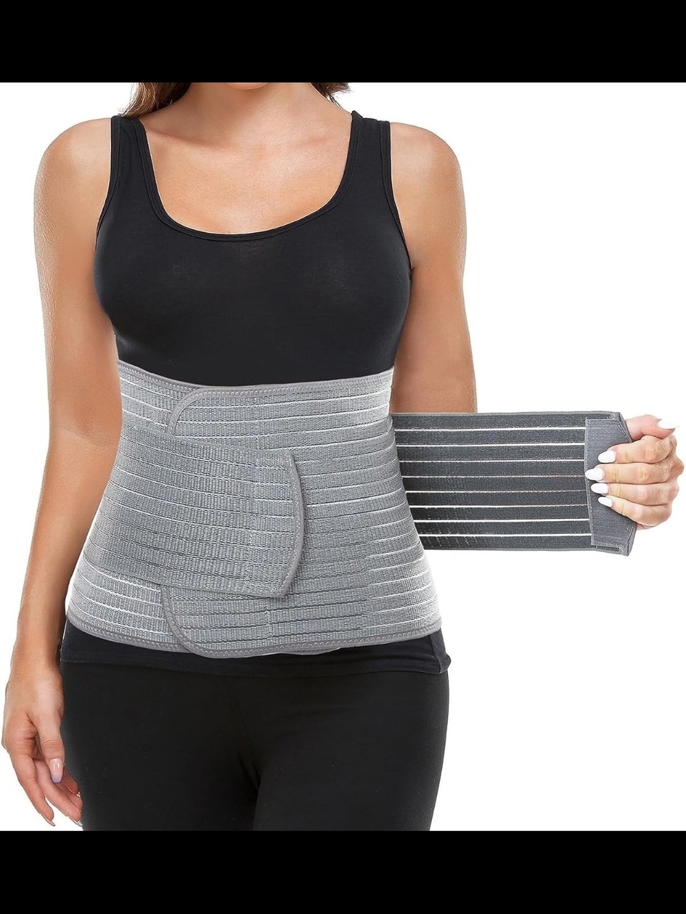 Elastic Waist Support Belt - Gray